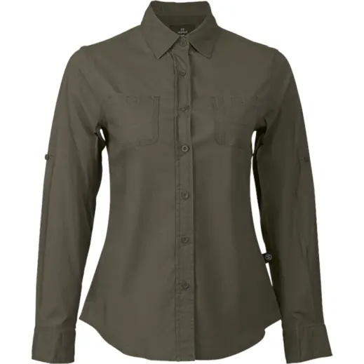 Ladies Heritage Stretch Long Sleeve Shirt Fatigue Front